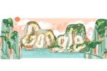 La baie d'Ha Long honorée par Google Doodle. Photo : Google Doodle.