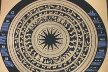 Surface du tambour en bronze de Ngoc Lu avec l’image de serpent.