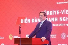 Le PM vietnamien Pham Minh Chinh au Forum des affaires Turquie-Vietnam. Photo: VNA.