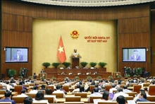 Lors d'une séance de travail de la 6ème session parlementaire de l’Assemblée nationale du Vietnam. Photo : qdnd.vn