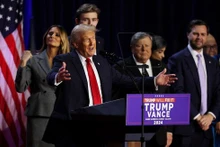Donald Trump lors de son discours de victoire. Photo: Reuters