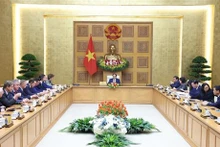 Rencontre entre le PM vietnamien Pham Minh Chinh et une délégation de grandes entreprises néerlandaises, le 19 mars à Hanoi. Photo : VNA.