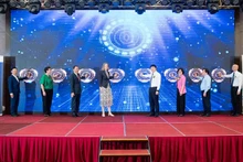 Les délégués lors de la cérémonie de publication des rapports de prévision sur les besoins de compétences dans les secteurs portuaire et logistique du Vietnam, le 26 juin à Hai Phong. Photo: Ambassade d'Australie au Vietnam.