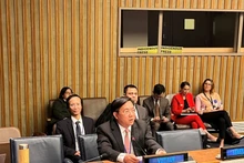 Le vice-ministre vietnamien du Plan et de l’Investissement, Trân Duy Dông, lors de la la 57e session de la CPD de l'ECOSOC. Photo : VOV.
