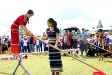 Lors du Festival culturel et sportif des ethnies minoritaires de la province de Lam Dong. Photo : NDEL
