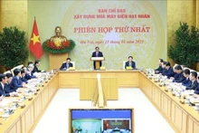 Le Premier ministre Pham Minh Chinh lors de la réunion. Photo : VNA.