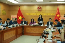 Vue générale de la conférence d'informations sur la loi foncière (amendée), la loi sur le logement (amendée) et la loi sur le commerce immobilier (amendée), le 26 mars à Hanoï. Photo: thoidai.com.vn.