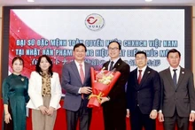 Lors du 2e congrès de l'Union des associations des Vietnamiens au Japon pour le mandat 2025 – 2028, le 6 avril à Tokyo. Photo: Union des associations des Vietnamiens au Japon 