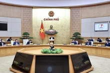Vue générale de la réunion thématique du gouvernement sur la construction de lois, à Hanoi, le 29 janvier. Photo : VNA.