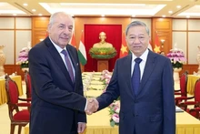 Le secrétaire général du PCV To Lam (droite) et le président hongrois Sulyok Tamás. Photo : VNA. 