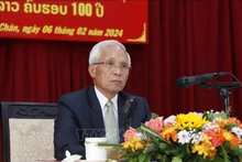 Khamphanh Pheuyavong, secrétaire du Comité central du Parti, président du Commission de propagande et de formation du PPRL et président du Conseil théorique central du PPRL. Photo : VNA.