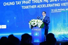 Le Premier ministre Pham Minh Chinh à l’ouverture du Festival national des start-up innovantes de 2024. Photo : VNA.