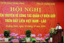Réunion sur la gestion de la frontière terrestre entre le Vietnam et le Laos à Quang Nam. Photo : VNA