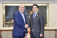 Le président Luong Cuong (droite) et le Premier ministre néo-zélandais. Photo : VNA.