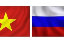 Drapeaux du Vietnam et de la Russie. Photo : VNA.