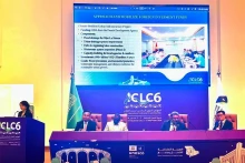 Les représentants de la ville de Son La s'exprime à la 6e Conférence internationale sur les villes apprenantes de l’UNESCO. Photo : baoquocte.vn