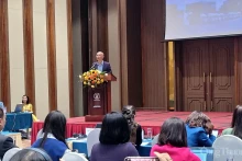 La vue générale du séminaire sur le thème « Promotion de la transformation numérique dans le secteur de la logistique ». Photo : congthuong.vn