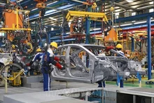 Une chaîne de production automobile de Hyundai Thanh Cong. Photo: VNA