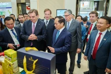 Les délégués lors Forum et Exposition de l'économie verte - GEFE 2024. Photo : congthuong.vn 
