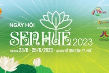 L'affiche de la fête des fleurs de lotus de Huê. Photo : Comité d'organisation de la fête du lotus de Huê.