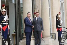 Le secrétaire général et président du Vietnam, To Lam, et le président français Emmanuel Macron, le matin du 7 octobre 2024 (heure locale), à Paris. Photo : VNA.
