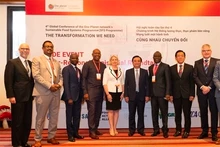 Les ministres de l'Agriculture et de l'Alimentation des pays lors de la conférence. Photo : vneconomy.vn