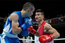 Le boxeur vietnamien Nguyên Van Duong (maillot rouge). Photo : Báo Thể thao & Văn hóa.