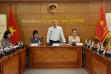 La vue générale de la conférence de presse pour discuter de la Journée de l’hommage à la langue vietnamienne 2024. Photo : thoidai.com.vn