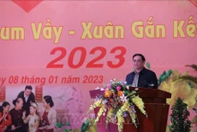 Le Premier ministre Pham Minh Chinh s’exprimant lors du programme, à Phu Yên, le 8 janvier. Photo: VNA