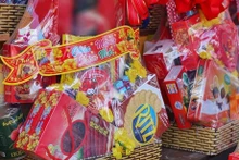 Des paniers cadeaux du Têt. Photo : VNA.