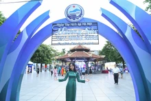 L'espace de l'événement « Journée de Tây Ninh à Hanoi 2023» attire l'attention des touristes. Photo : NDEL.