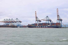 Zone planifiée pour la construction du port de concentrateur international de Can Gio. Photo: VNA