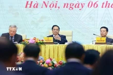 Le Premier ministre Pham Minh Chinh préside une réunion concernant le projet 06. Photo : VNA. 