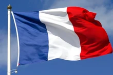 Le drapeau français. Photo : VNA.