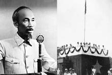 Le Président Hô Chi Minh présente la Déclaration d’indépendance de la République démocratique du Vietnam, l’actuelle République socialiste du Vietnam. Photo d'archives/VNA.