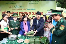 Le président Luong Cuong à Pa Tan, Lai Chau (au Nord du Vietnam). Photo : VNA.