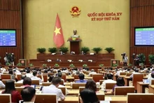 Lors de la séance de travail de l'AN vietnamienne. Photo : VNA.