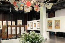 Vue générale de l'exposition "Estampes populaires de Hàng Trông". Photo : VNA.