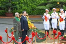 Le Président Tô Lâm préside la cérémonie d'accueil de son homologue du Timor-Leste, José Ramos-Horta lors d'une visite au Vietnam effectuée du 31 juillet au 3 août. Photo : baoquocte.vn