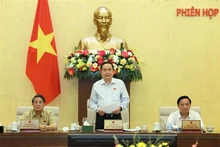 Le Président de l'Assemblée nationale Trân Thanh Mân s'exprime lors de la clôture. Photo : VNA.