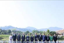 Les chefs des délégations des 10 pays membres de l'ASEAN et le Secrétaire général de l'ASEAN dans le cadre de l'événement. Photo : VNA.