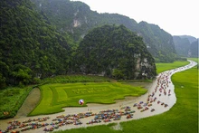 Le paysage à Tam Côc à Ninh Binh. Photo : VOV.