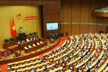Lors d'une séance de travail de l'Assemblée nationale. Photo : VNA.