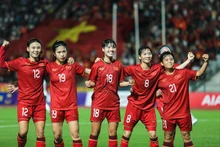 Des joueuses de l'équipe vietnamienne féminine de football. Photo: toquoc.vn