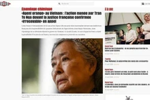 La presse française couvre le procès de Trân Tô Nga. Photo : VNA.