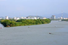Côn Hên est une petite île sur la rivière des Parfums, la section traversant la ville de Huê, formée par des dépôts alluviaux. Photo : hanoimoi.vn