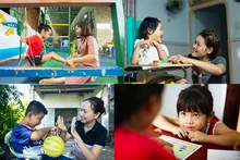 Le projet de renforcement de l'accès à l'éducation des élèves handicapés avec l’appui de la communauté au Centre. Photo: Thoidai.com.vn