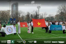 L'ouverture du tournoi de football (FEFA 2023). Photo fournie par le Comité de l'Union de la Jeunesse de l'Université des finances et de l'Université de l’économie russes.