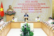 Le Premier ministre Pham Minh Chinh lors de la conférence. Photo: VNA
