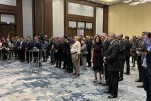Les délégués à la cérémonie pour célébrer le 60e anniversaire de l'établissement des relations diplomatiques Vietnam - Égypte au Caire. Photo : VNA.